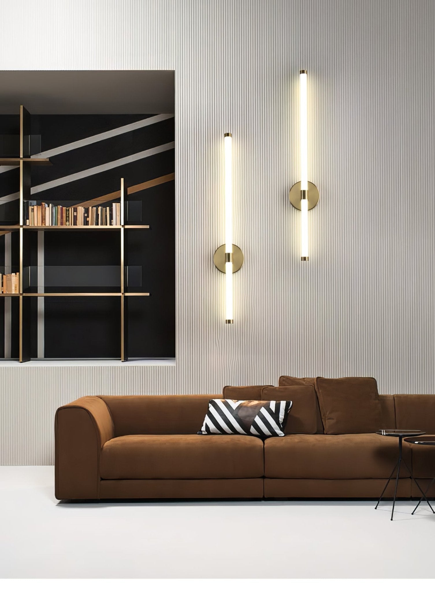 Clean-Lined Vertical Wall Light, Hardwired Wall Sconce, detail 8