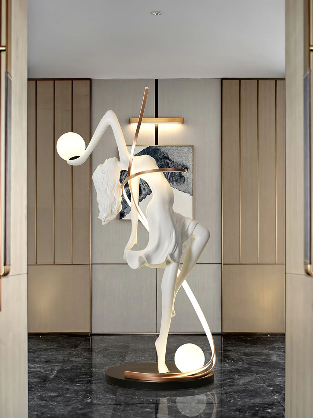 Misha Goddess Statue Floor Light, Floor Lamp, detail 13