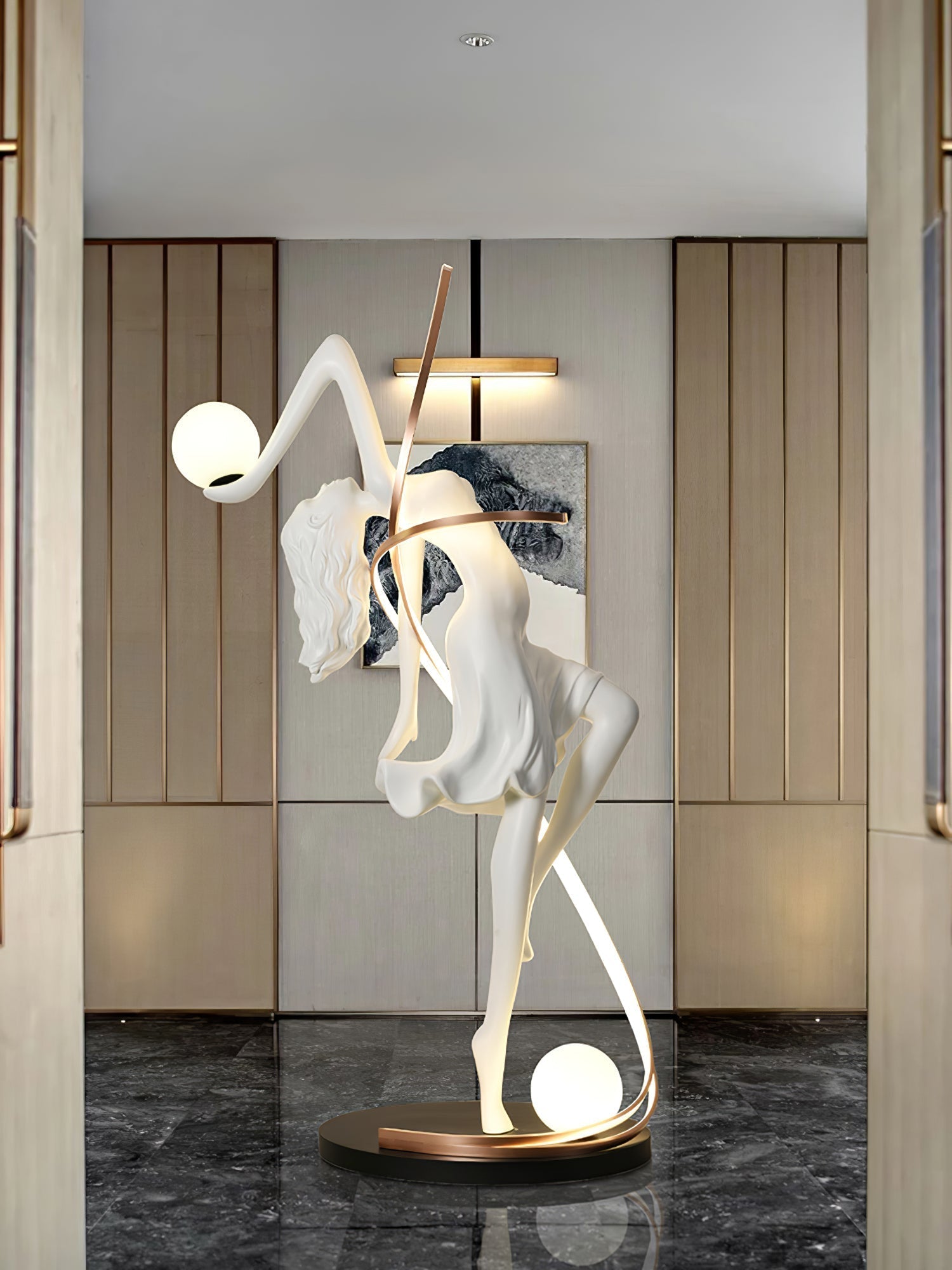 Misha Goddess Statue Floor Light, Floor Lamp, detail 13