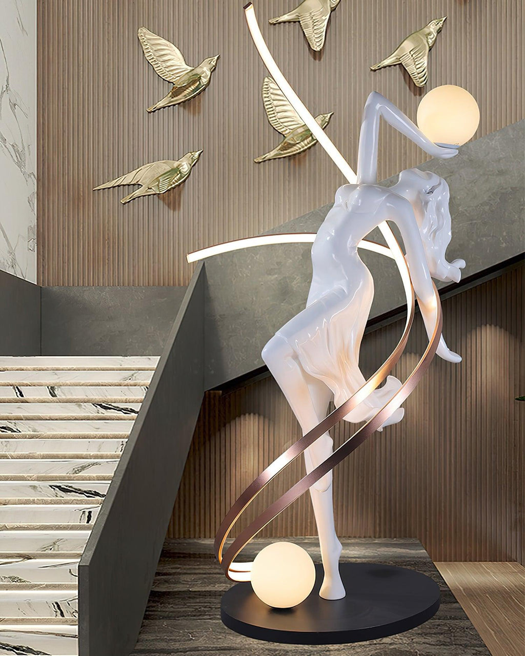 Misha Goddess Statue Floor Light, Floor Lamp, detail 26