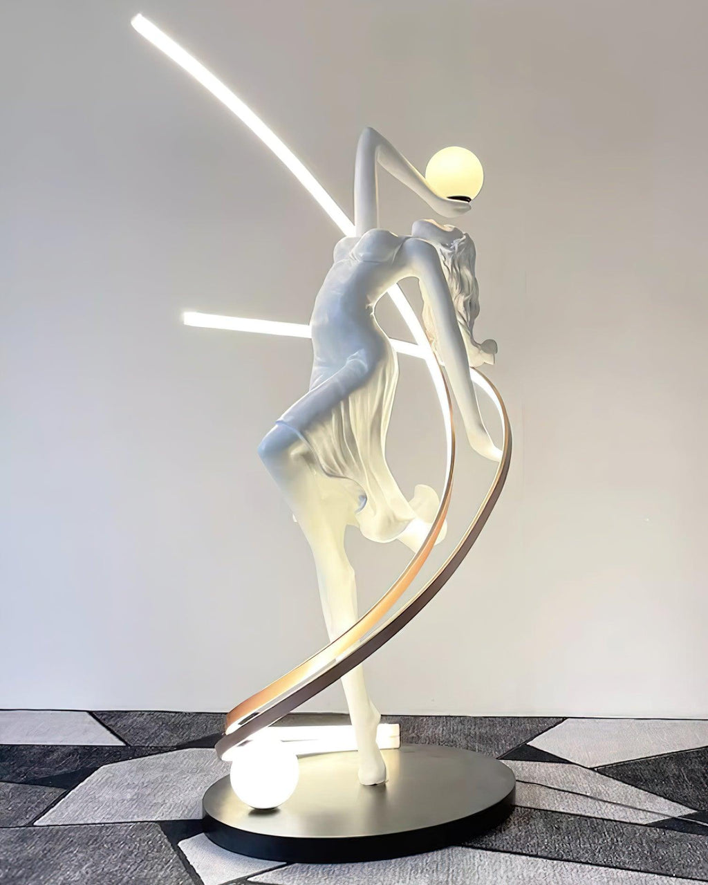 Misha Goddess Statue Floor Light, Floor Lamp, detail 27