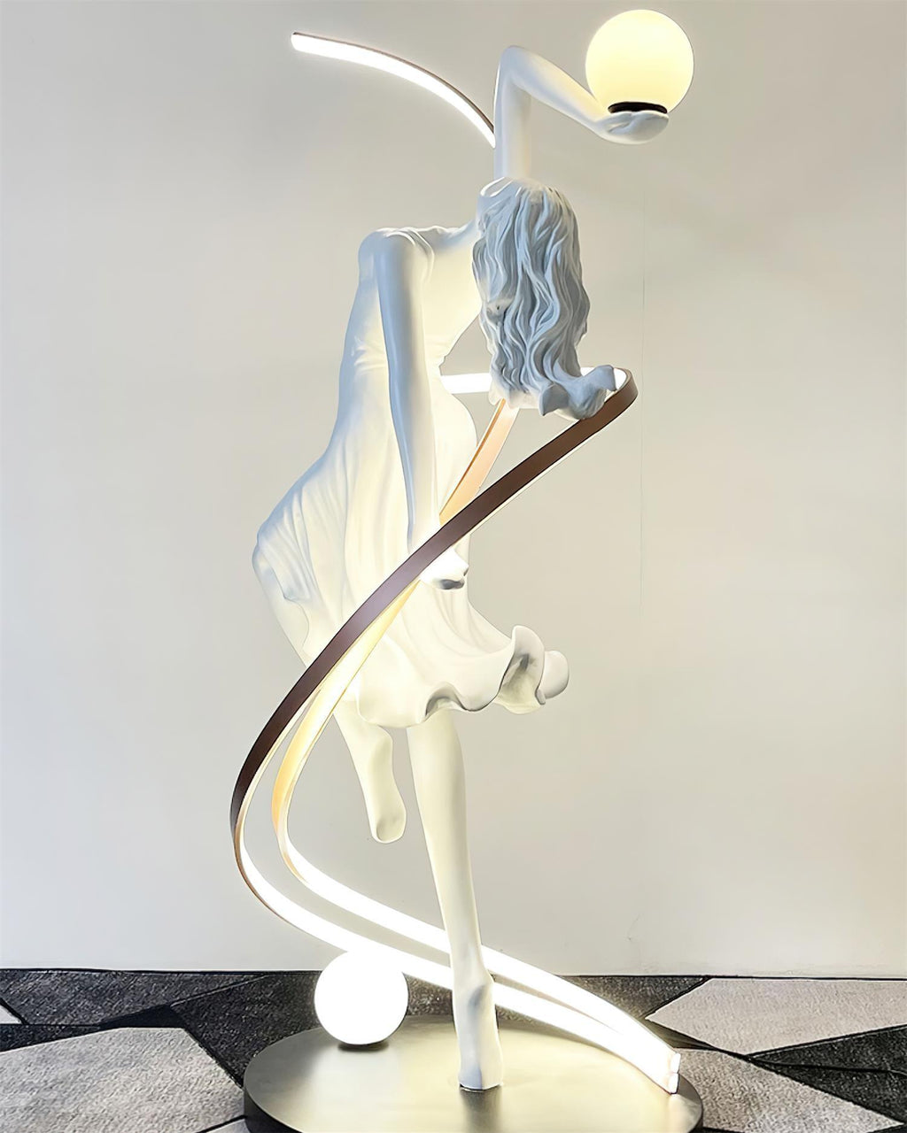 Misha Goddess Statue Floor Light, Floor Lamp, detail 29
