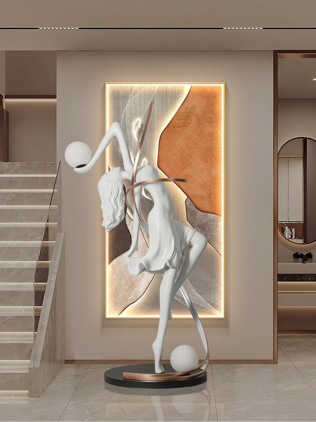 Misha Goddess Statue Floor Light, Floor Lamp, detail 16