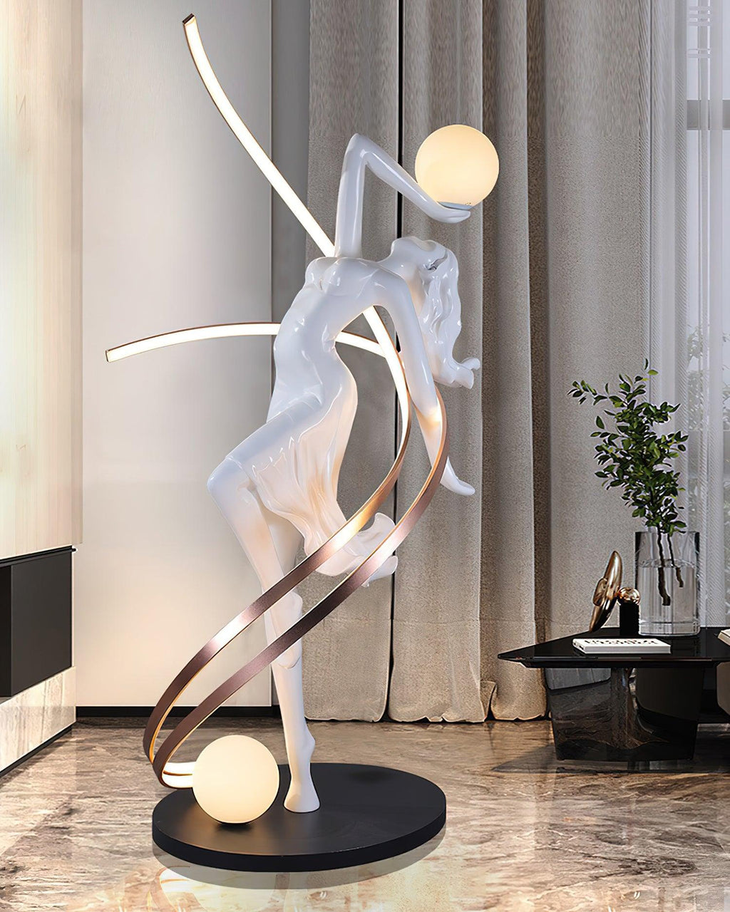 Misha Goddess Statue Floor Light, Floor Lamp, detail 31