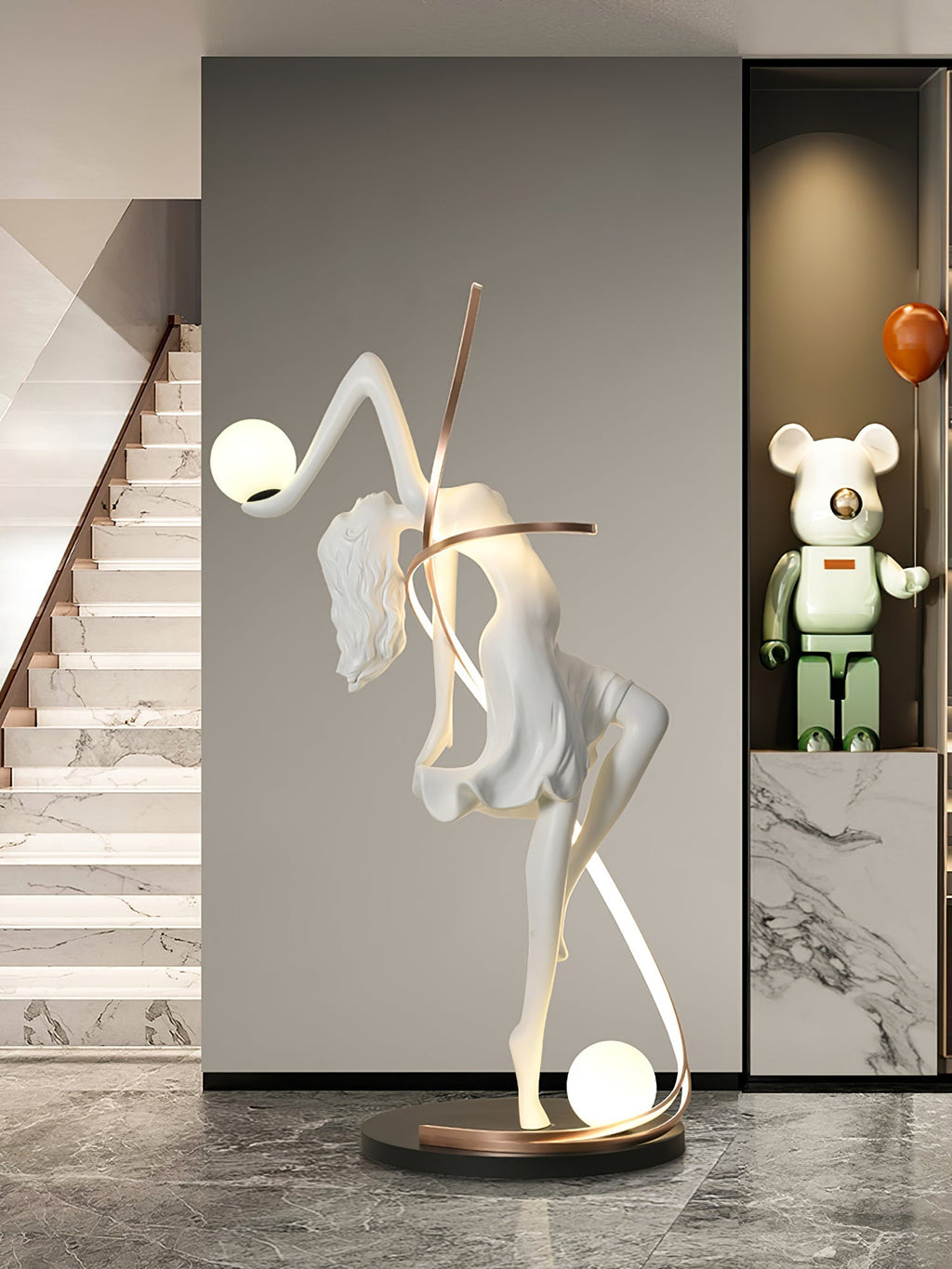 Misha Goddess Statue Floor Light, Floor Lamp, detail 17
