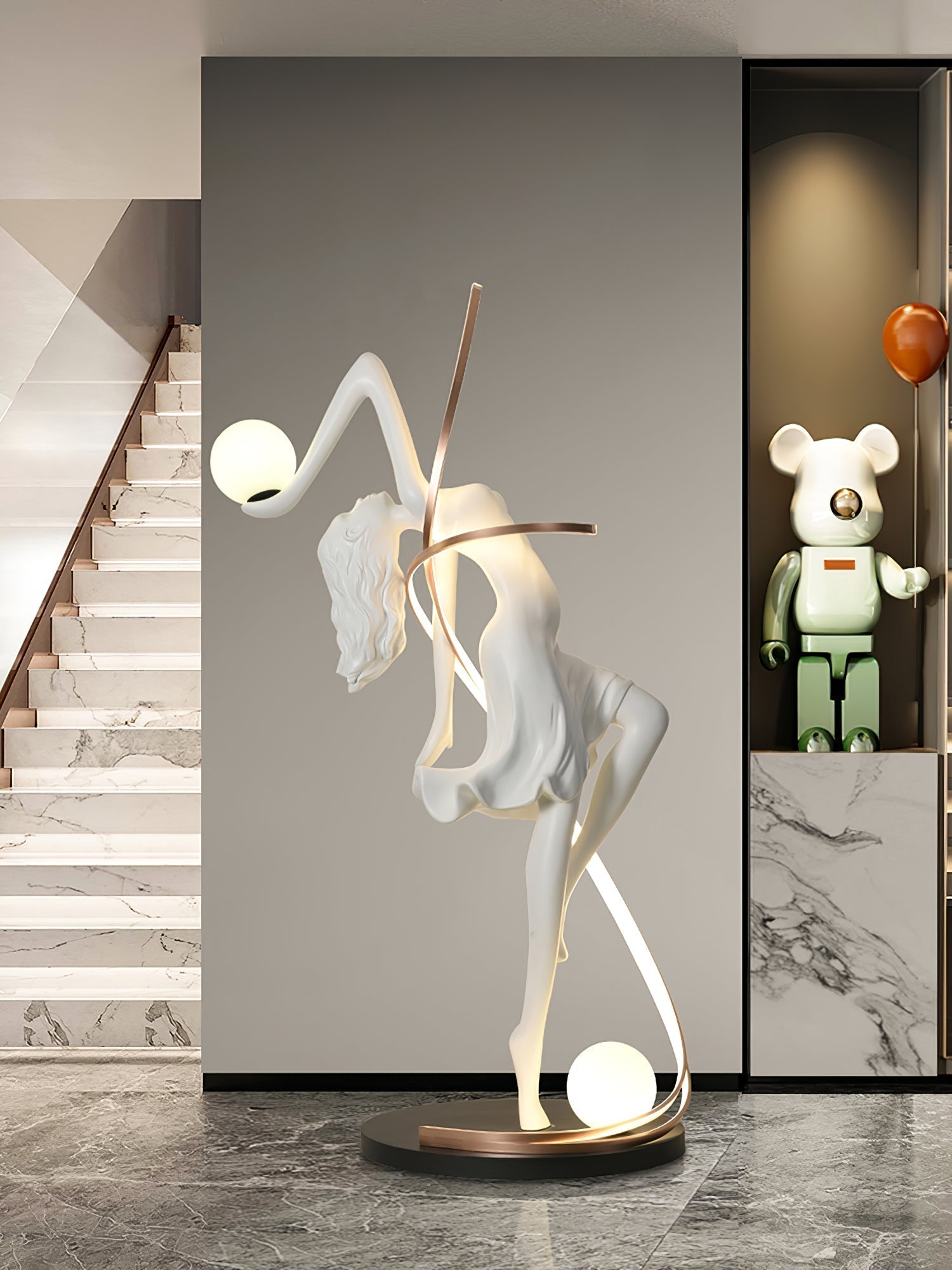 Misha Goddess Statue Floor Light, Floor Lamp, detail 17