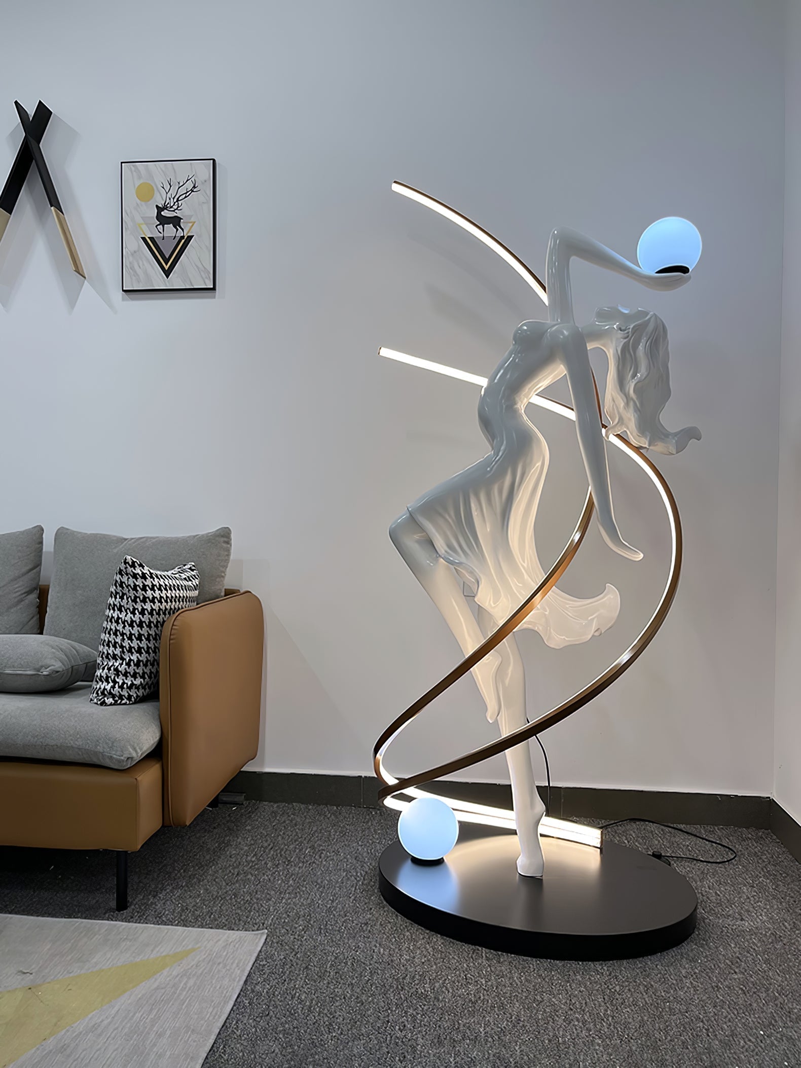 Misha Goddess Statue Floor Light, Floor Lamp, detail 20