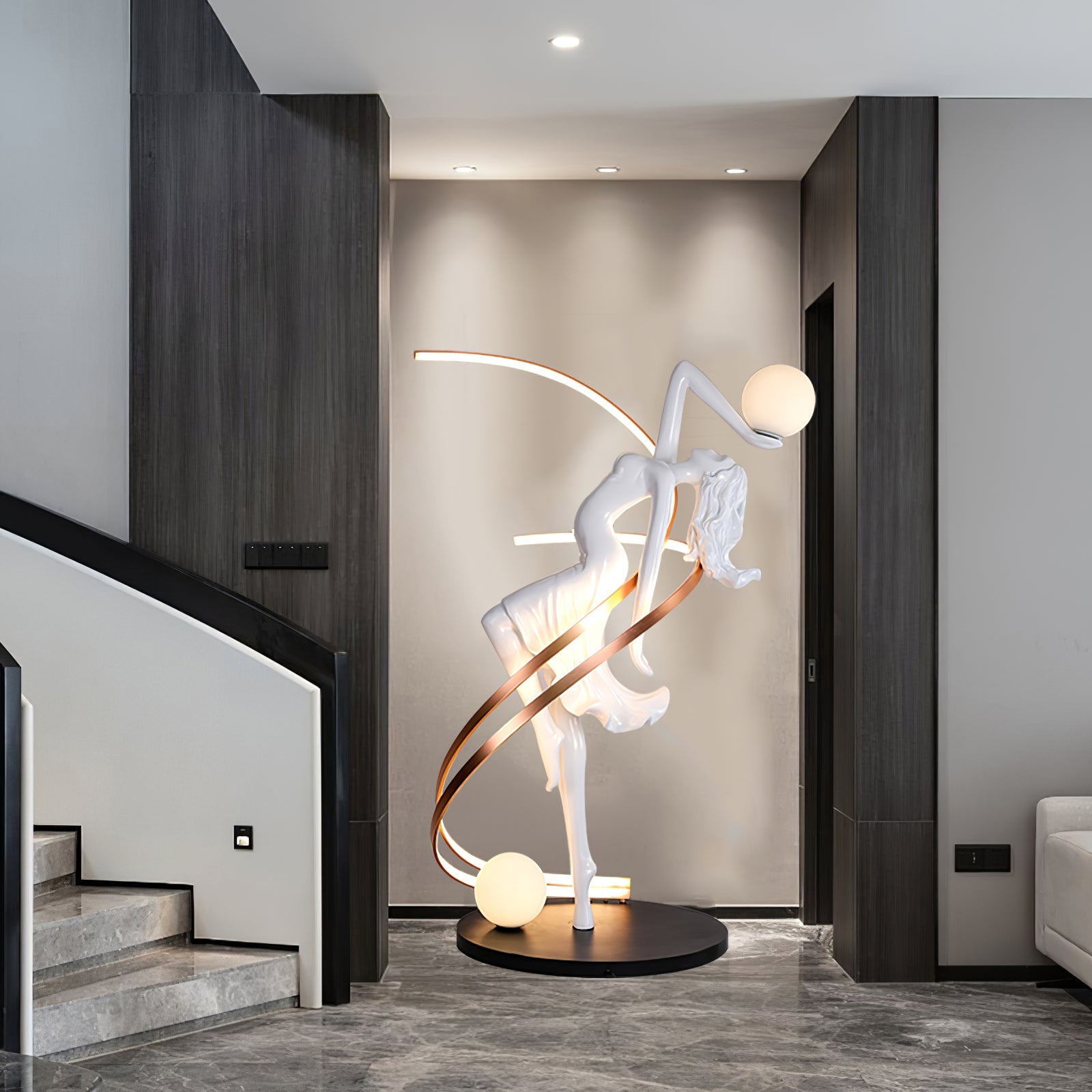 Misha Goddess Statue Floor Light, Floor Lamp, detail 21