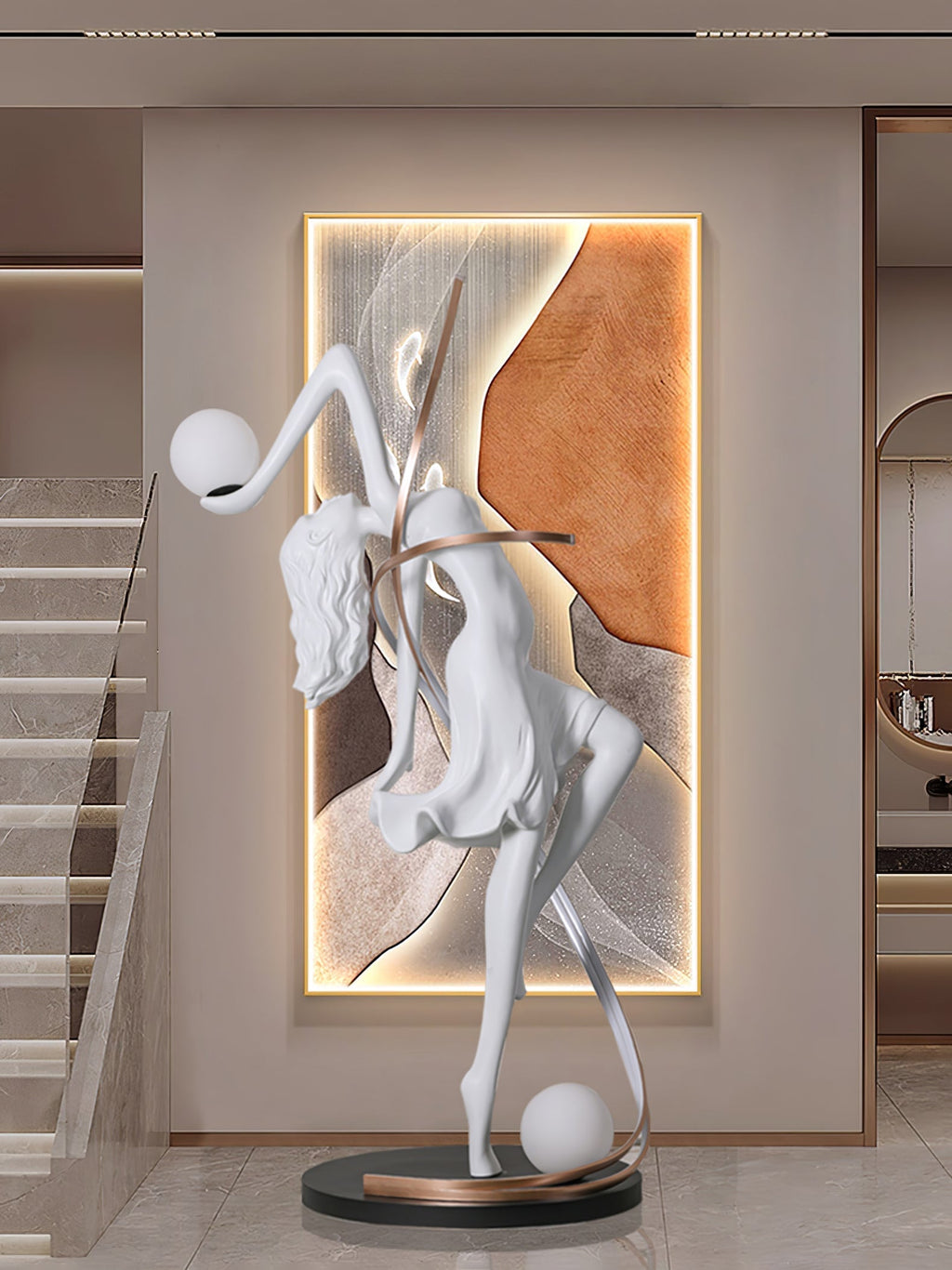Misha Goddess Statue Floor Light, Floor Lamp, detail 8