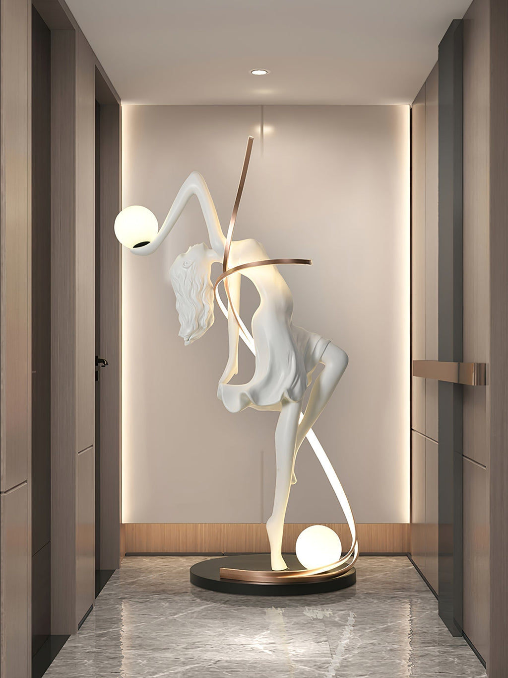 Misha Goddess Statue Floor Light, Floor Lamp, detail 10