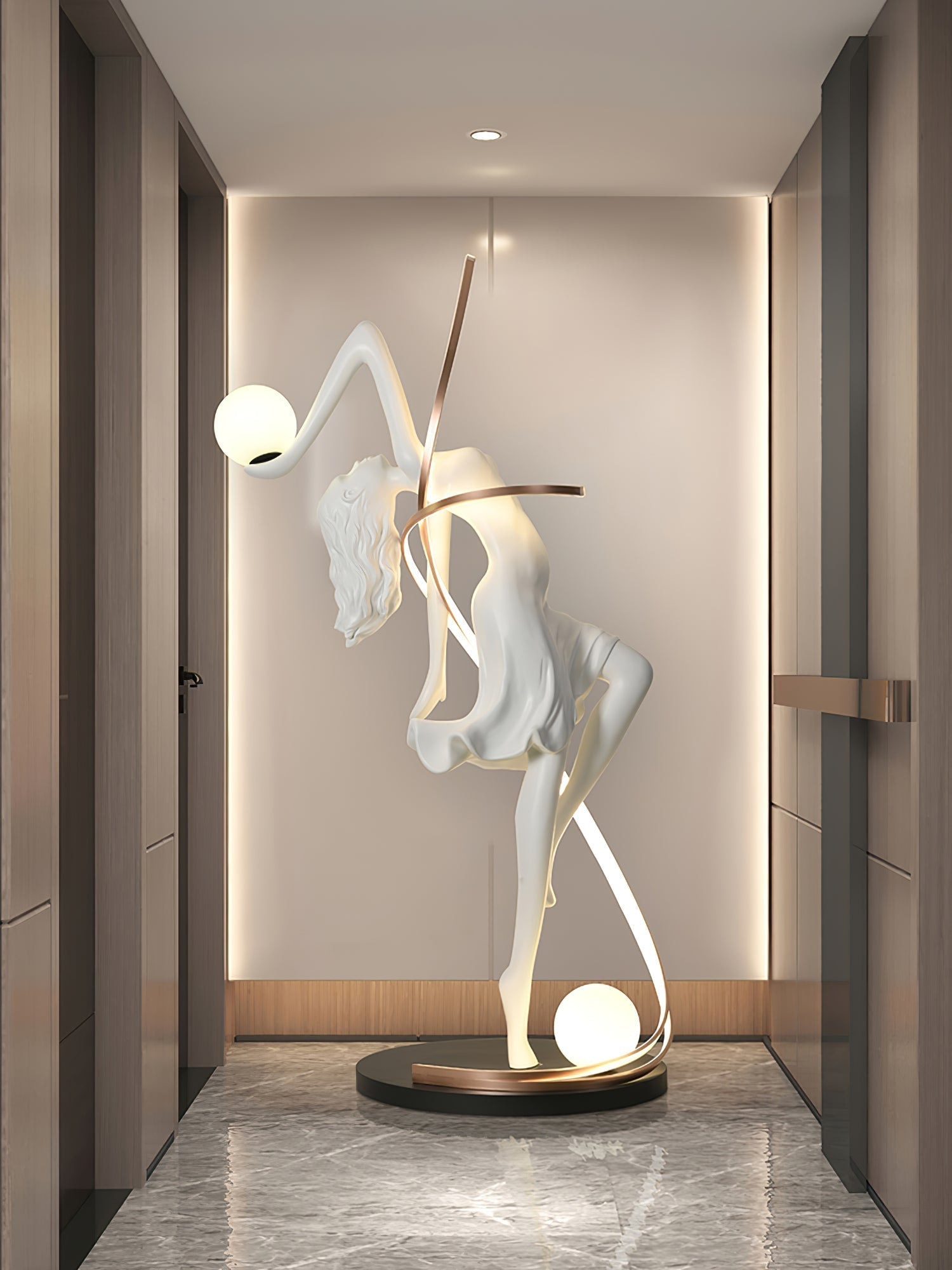 Misha Goddess Statue Floor Light, Floor Lamp, detail 10
