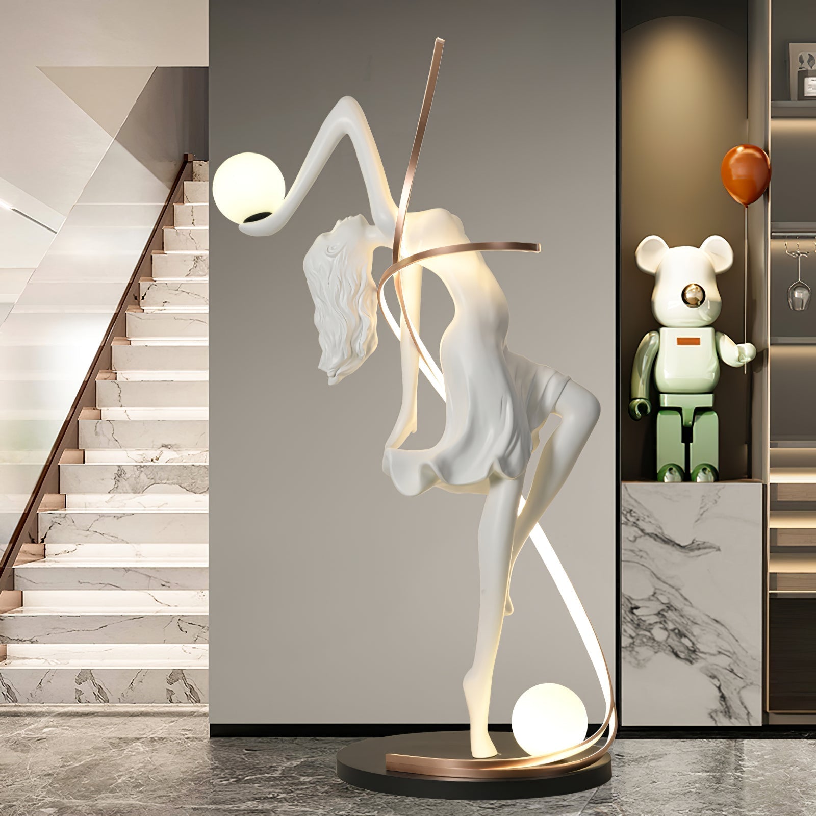 Misha Goddess Statue Floor Light, Floor Lamp, detail 5