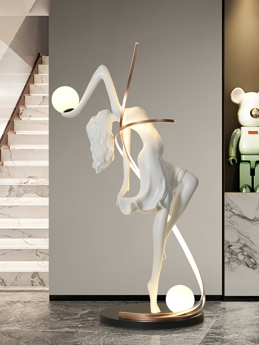 Misha Goddess Statue Floor Light, Floor Lamp, detail 12