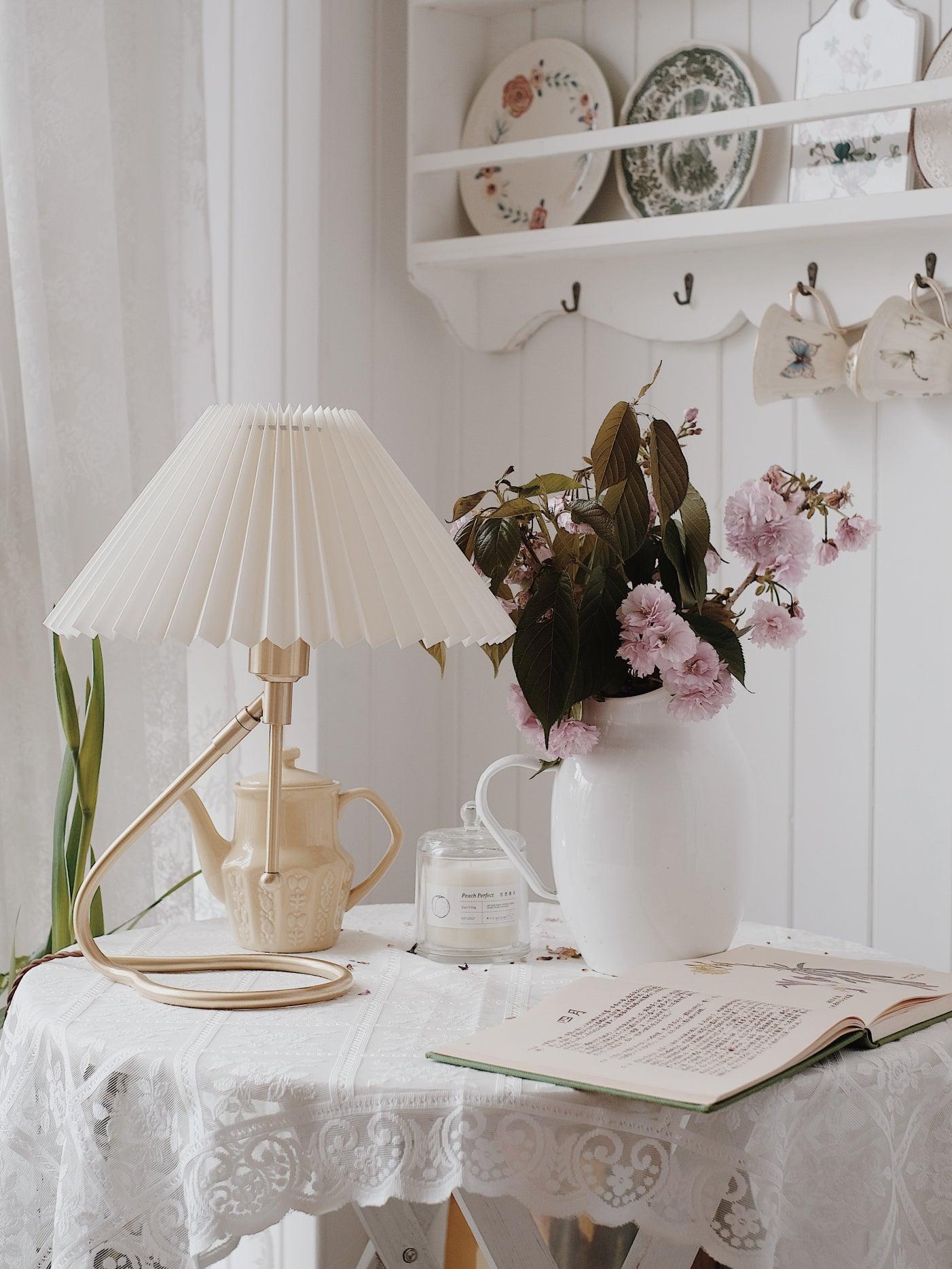 Levitate Pleated Table Light, Bedside Table Lamp, detail 14