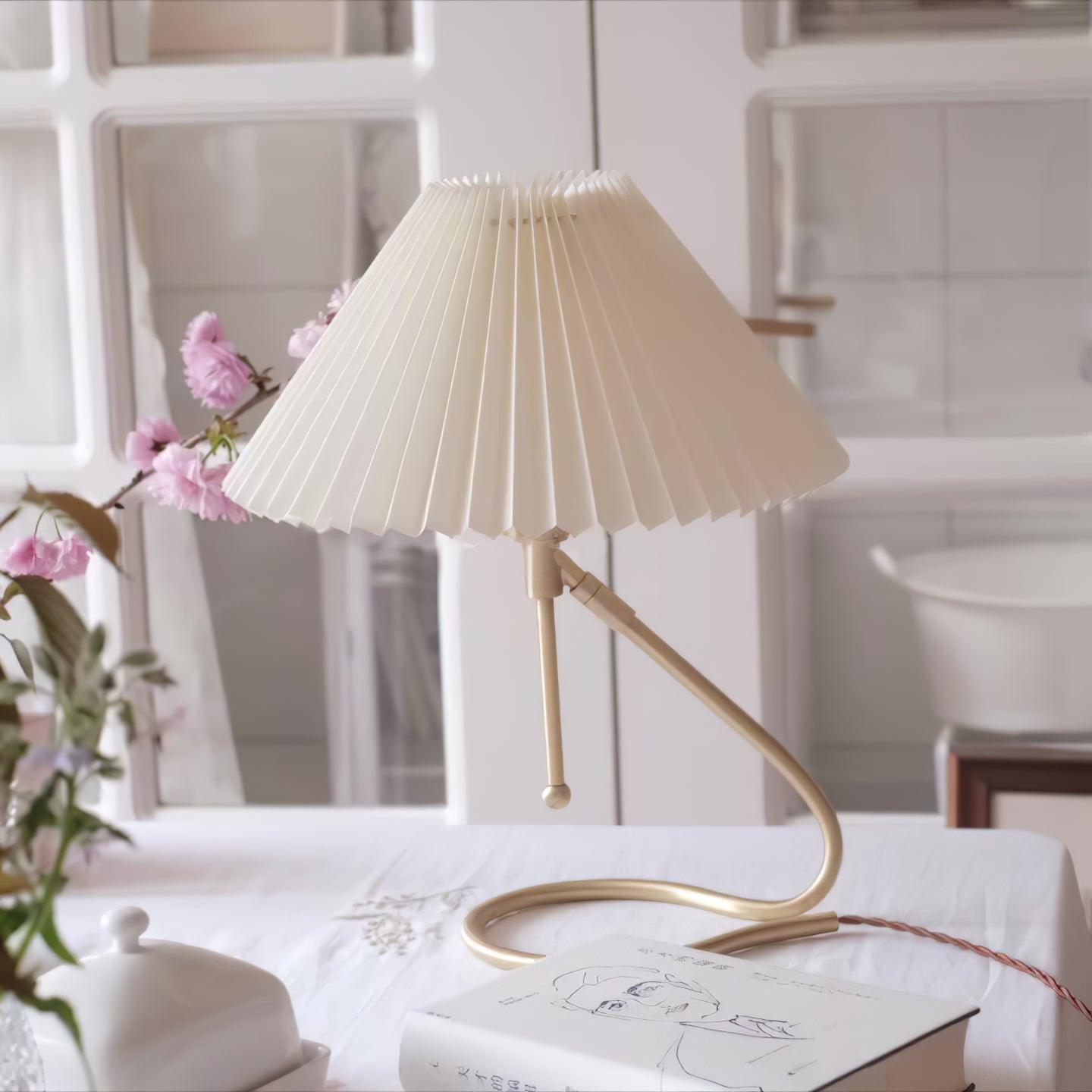 Levitate Pleated Table Light, Bedside Table Lamp, detail 4