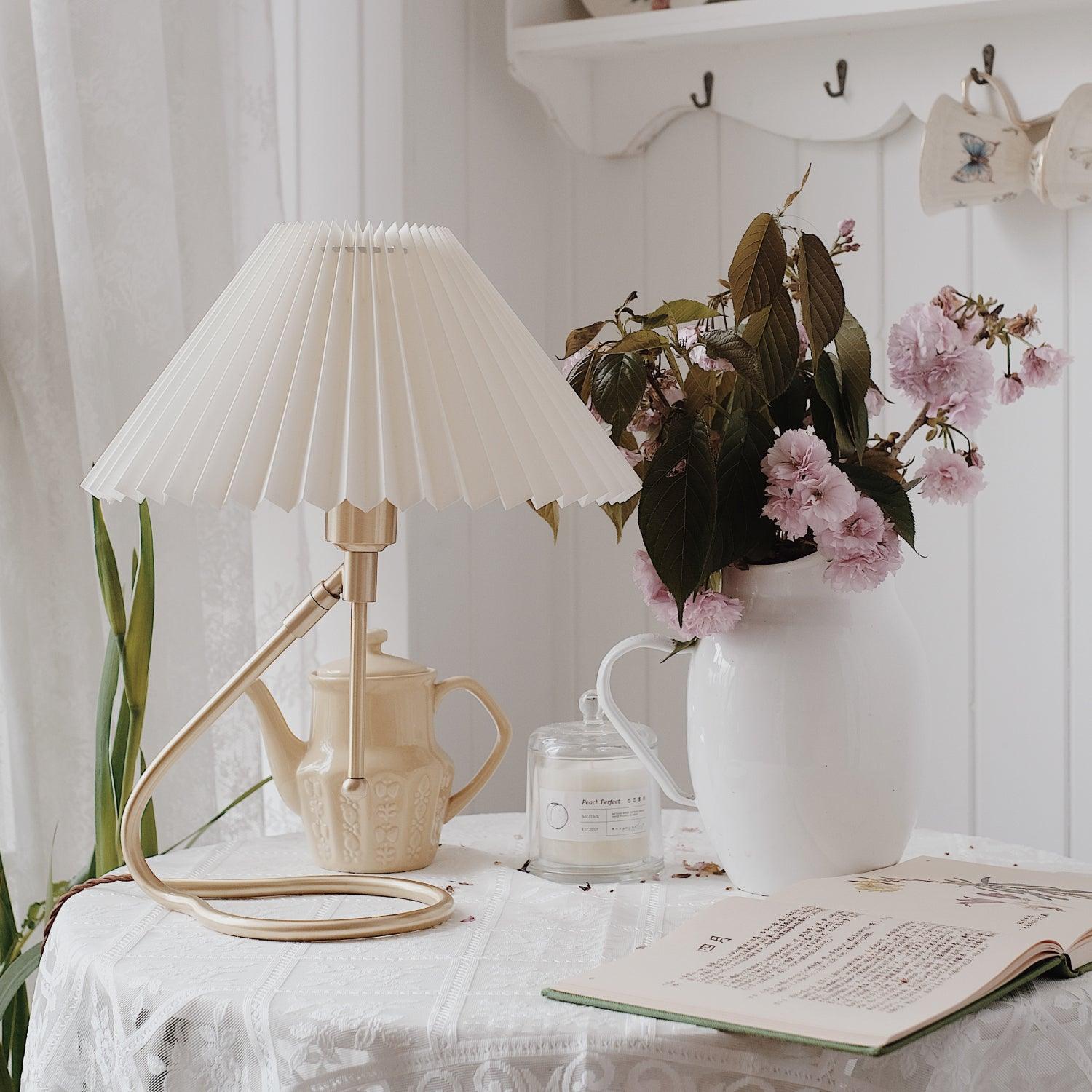 Levitate Pleated Table Light, Bedside Table Lamp, detail 7