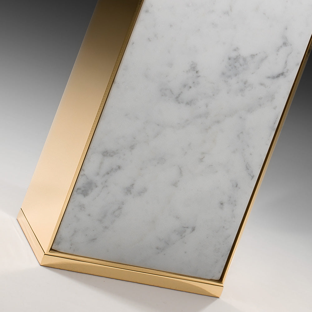 Contemporary Marble Designer Gold Table Light, Bedside Table Lamp, detail 2
