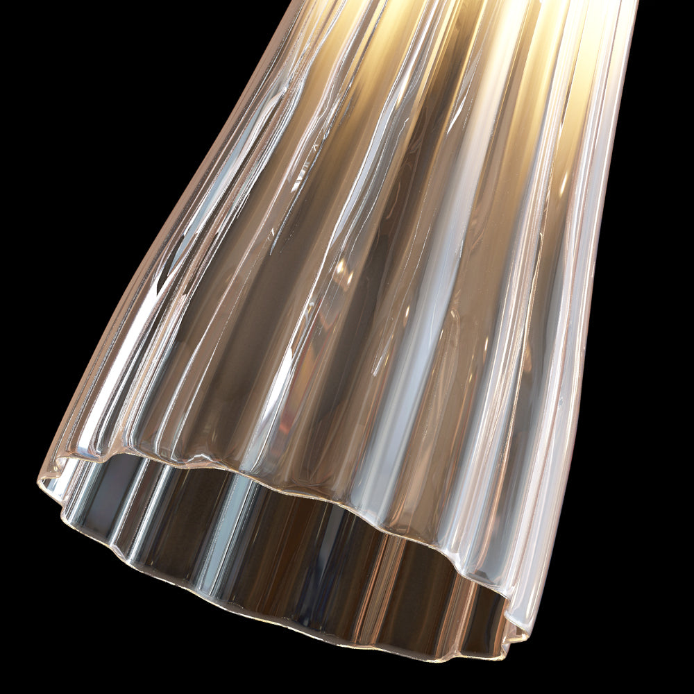 Contemporary Gold Leaf Murano Glass Wall Light, Bedroom Wall Sconce, detail 3