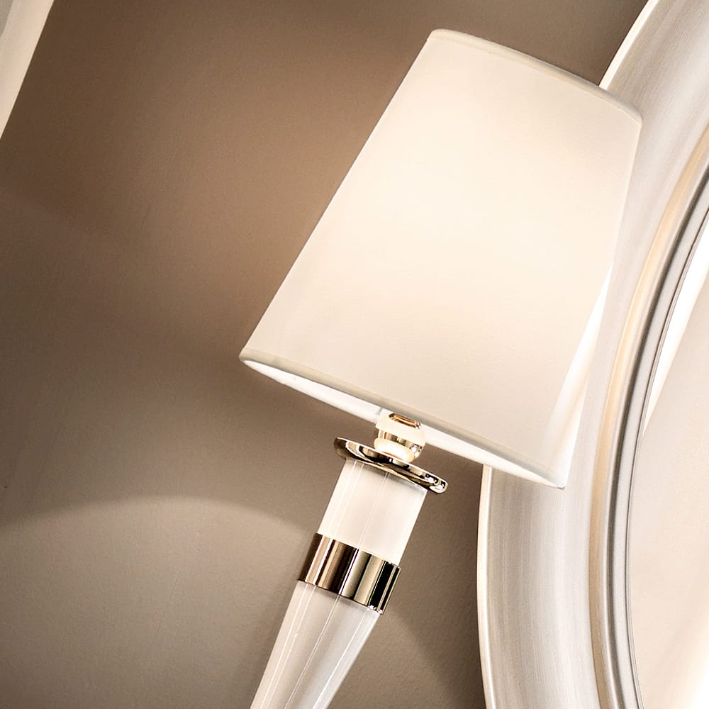 Contemporary Italian Ivory Table Light, Bedside Table Lamp, detail 7