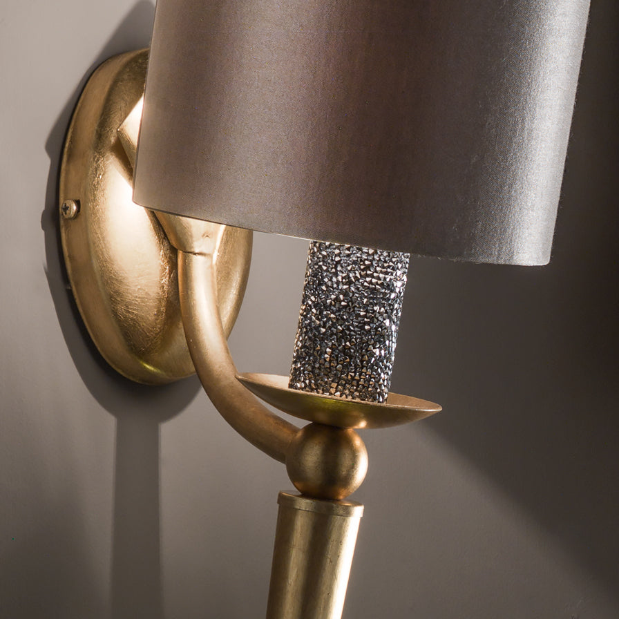 Premium Contemporary Crystal Gold Wall Light, Bedroom Wall Sconce, detail 2