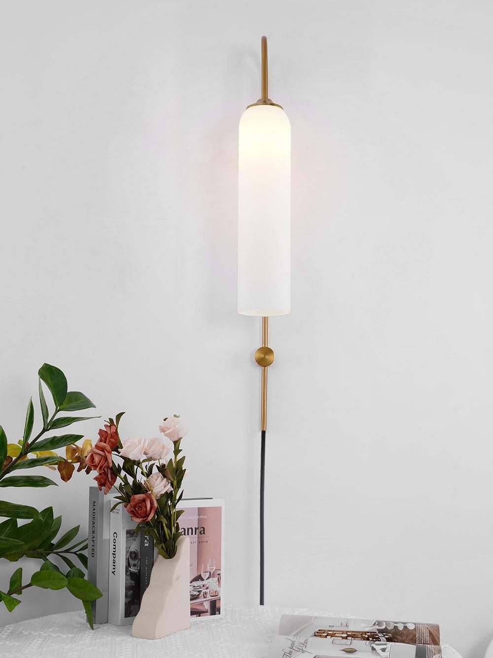 Contemporary Glass Plug-In Wall Light, Plug-In Wall Sconce, detail 14