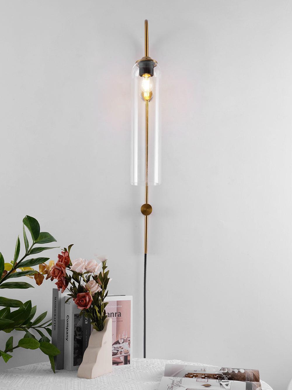 Contemporary Glass Plug-In Wall Light, Plug-In Wall Sconce, detail 17