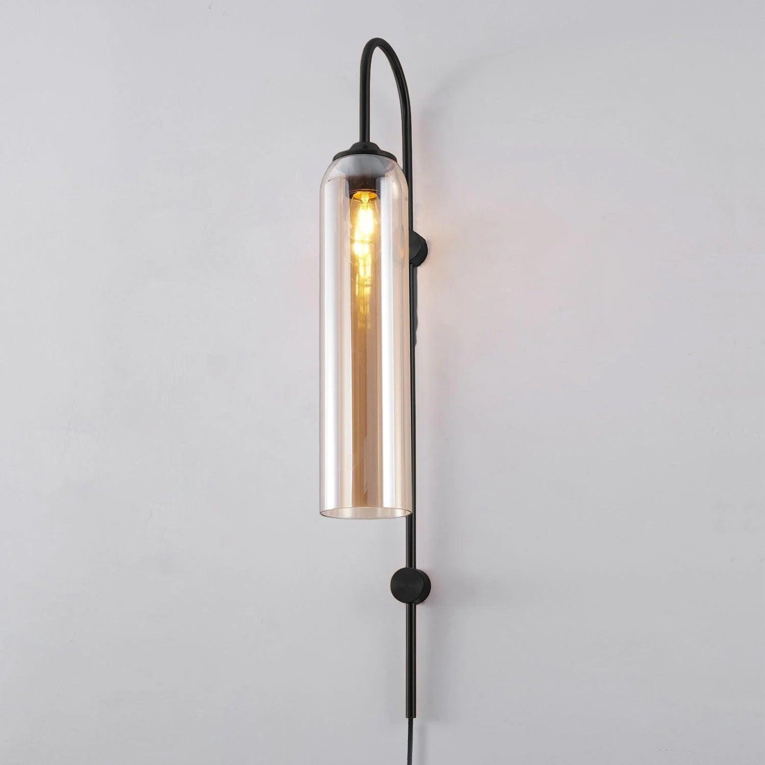 Contemporary Glass Plug-In Wall Light, Plug-In Wall Sconce, detail 28