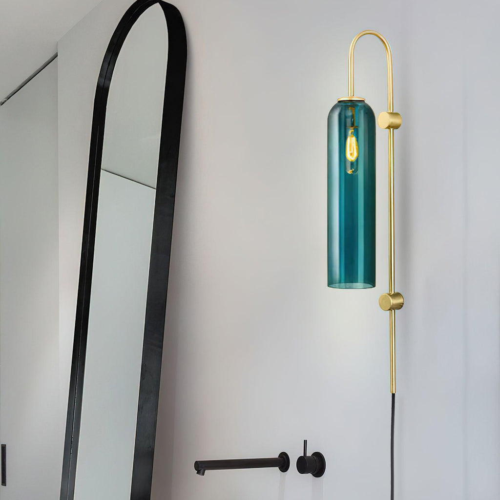 Contemporary Glass Plug-In Wall Light, Plug-In Wall Sconce, detail 37