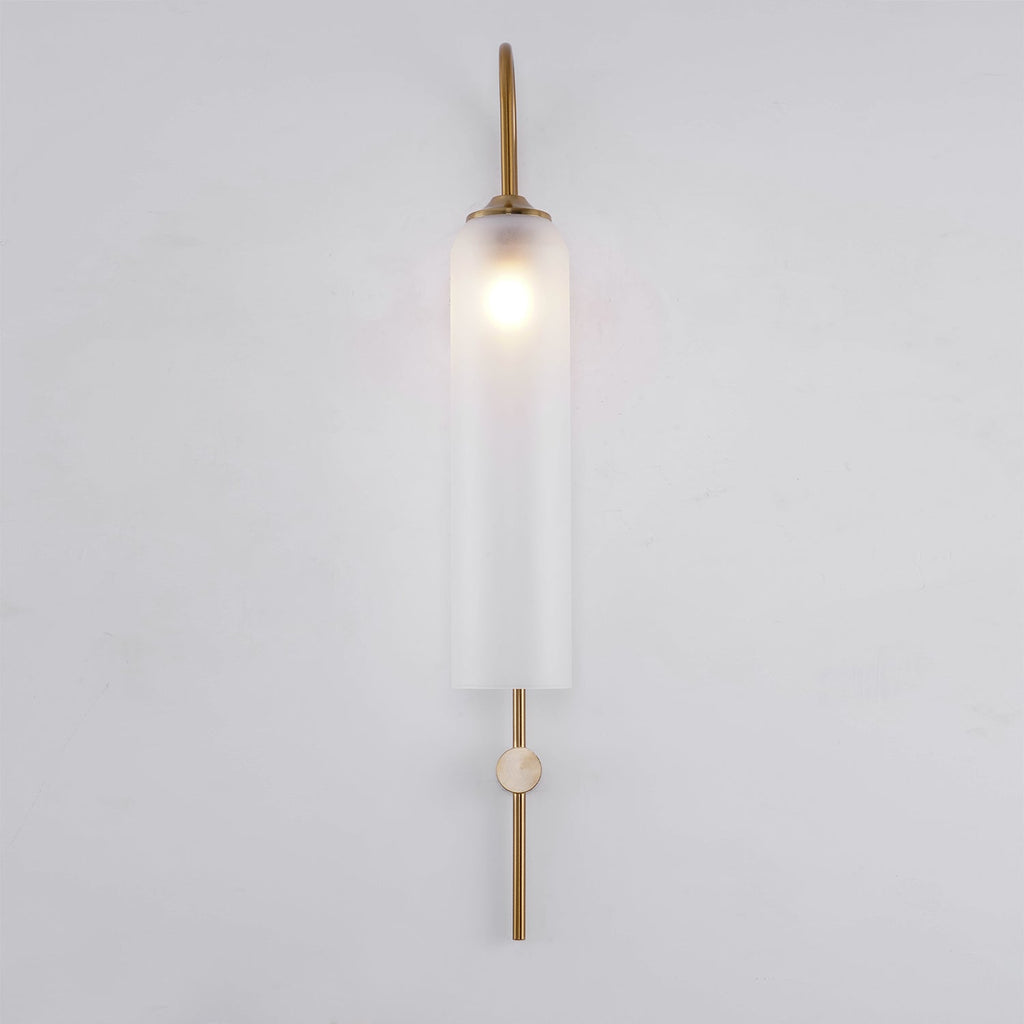 Contemporary Glass Wall Light - W 19cm x H 80cm Metal, Plug-In Wall Sconce, detail 51