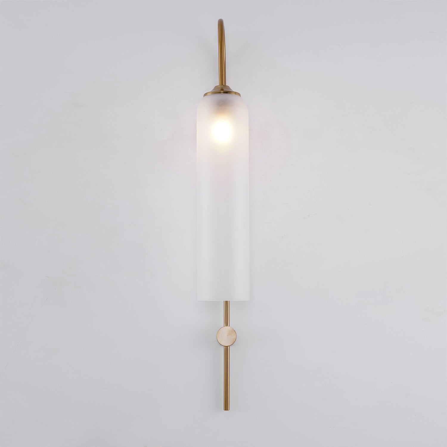 Contemporary Glass Wall Light - W 19cm x H 80cm Metal, Plug-In Wall Sconce, detail 51