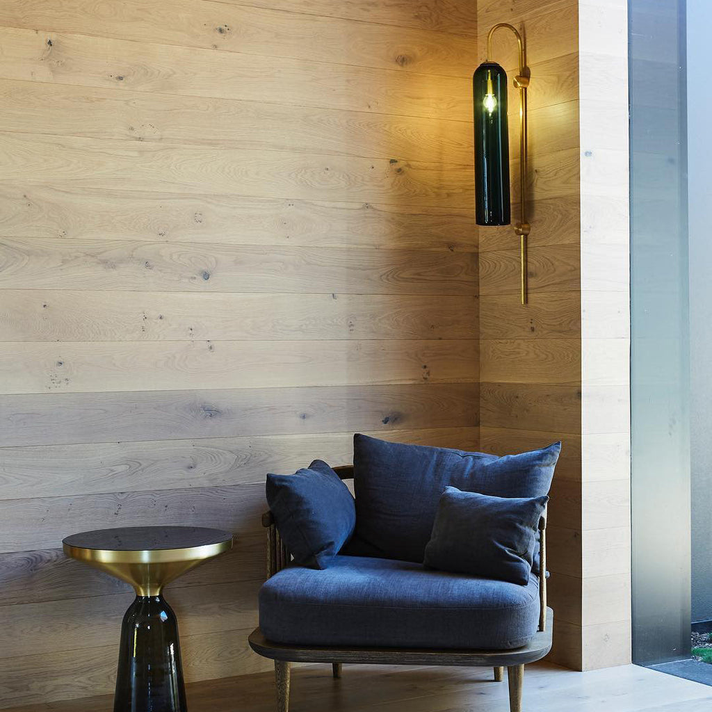 Contemporary Glass Wall Light - W 19cm x H 80cm Metal, Plug-In Wall Sconce, detail 31