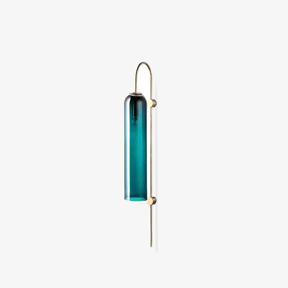 Contemporary Glass Wall Light - W 19cm x H 80cm Metal, Plug-In Wall Sconce, detail 16