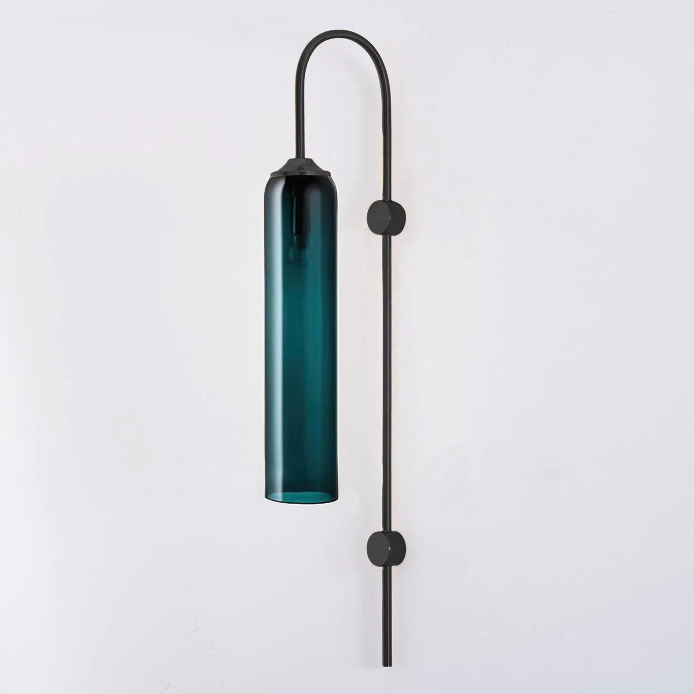 Contemporary Glass Wall Light - W 19cm x H 80cm Metal, Plug-In Wall Sconce, detail 24