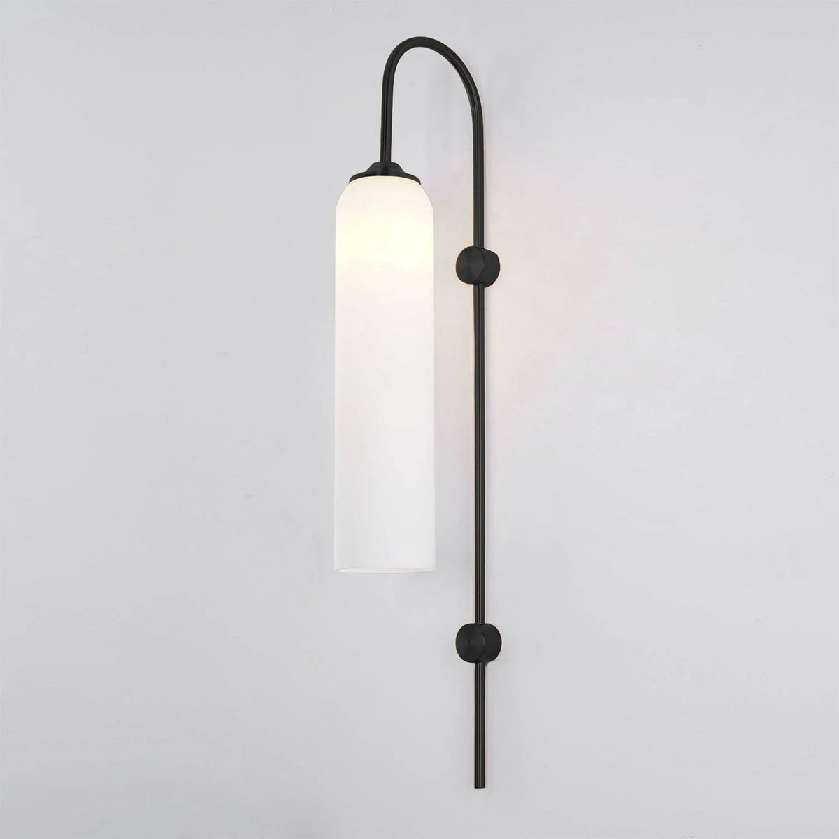 Contemporary Glass Wall Light - W 19cm x H 80cm Metal, Plug-In Wall Sconce, detail 57