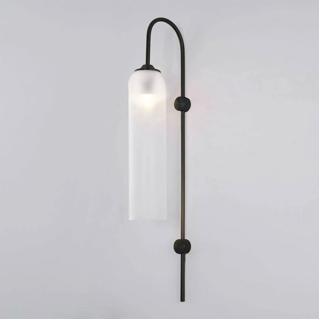 Contemporary Glass Wall Light - W 19cm x H 80cm Metal, Plug-In Wall Sconce, detail 66