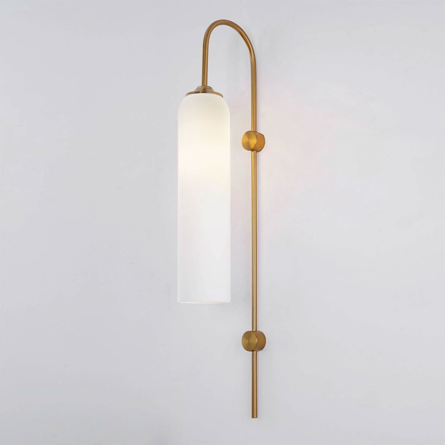 Contemporary Glass Wall Light - W 19cm x H 80cm Metal, Plug-In Wall Sconce, detail 54