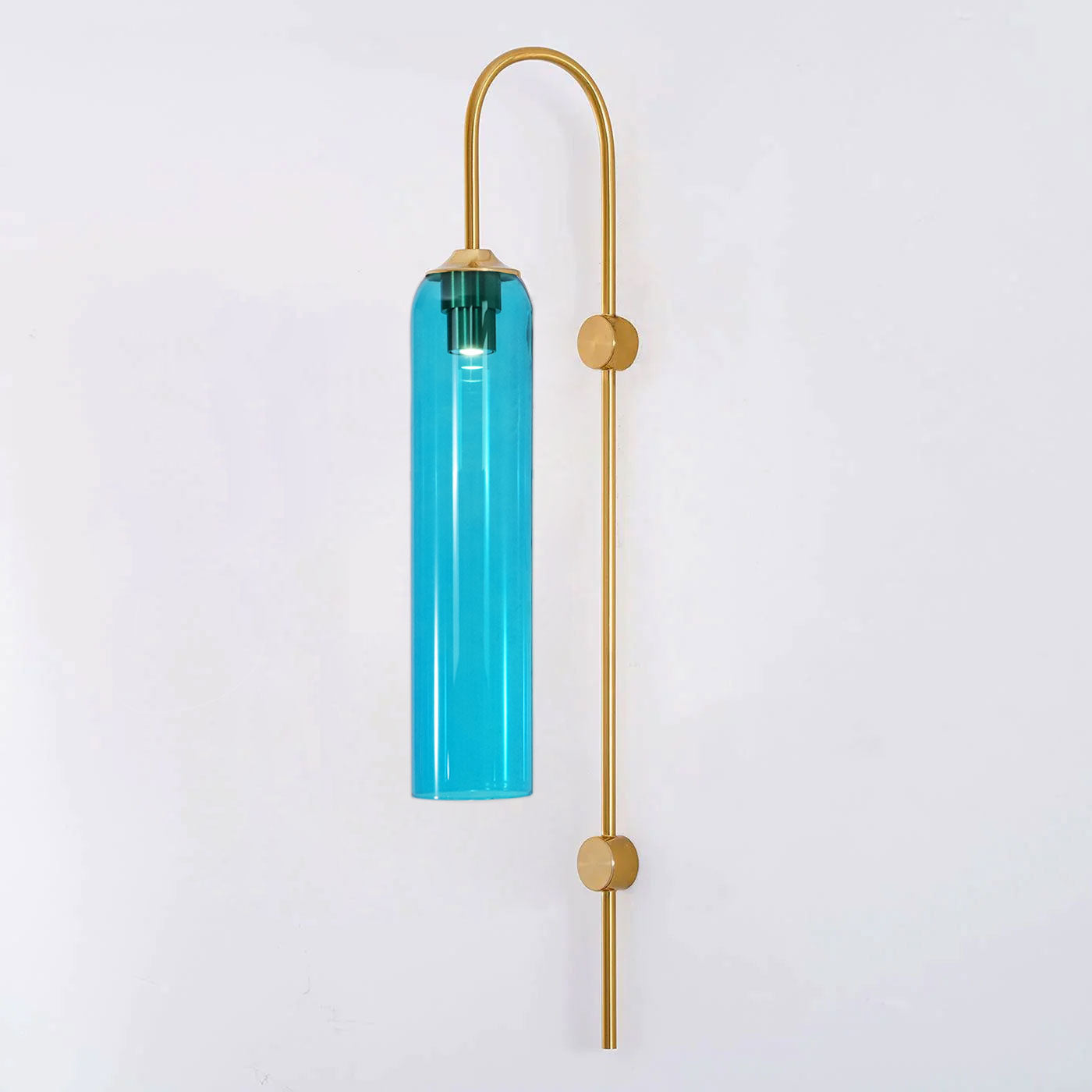 Contemporary Glass Wall Light - W 19cm x H 80cm Metal, Plug-In Wall Sconce, detail 67