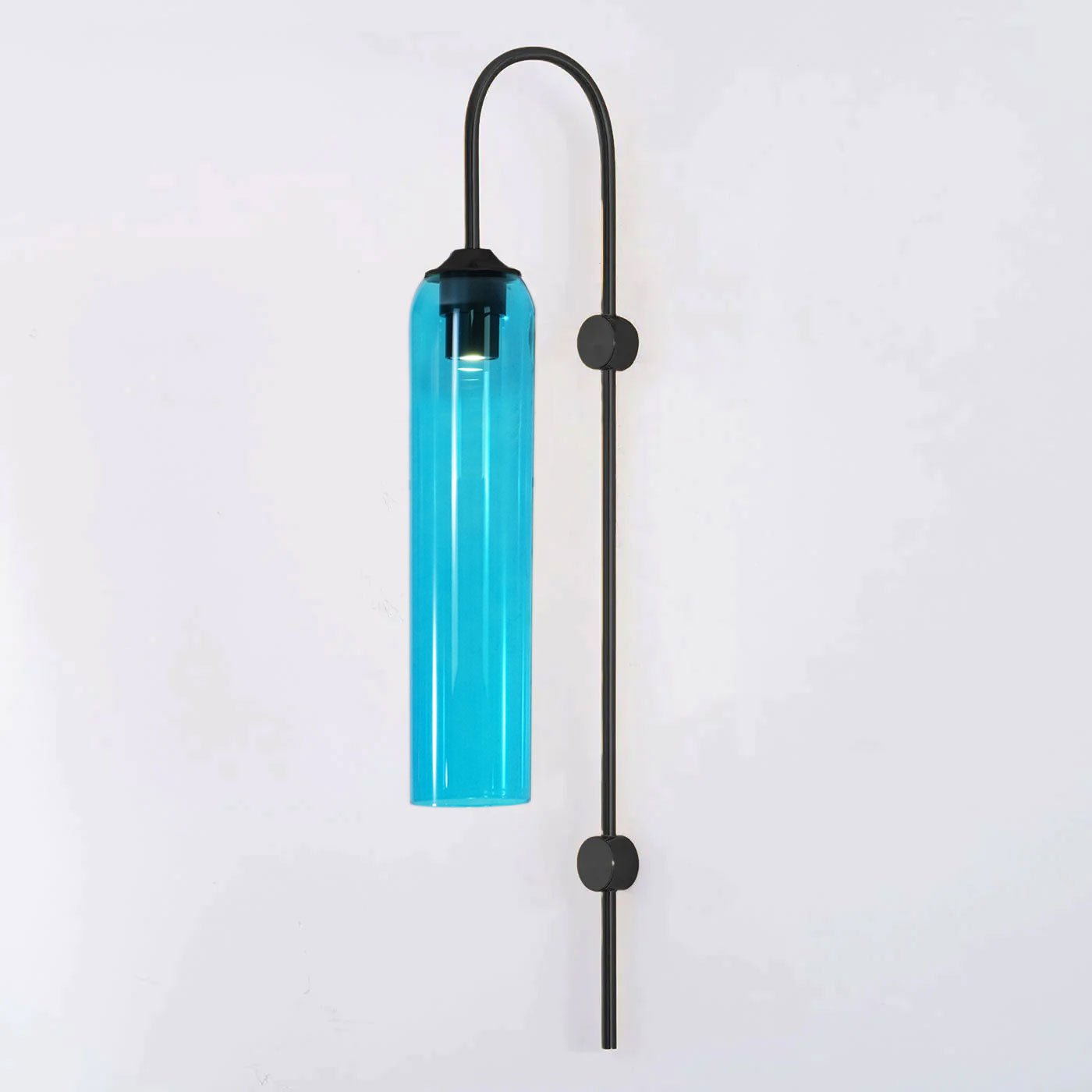 Contemporary Glass Wall Light - W 19cm x H 80cm Metal, Plug-In Wall Sconce, detail 68