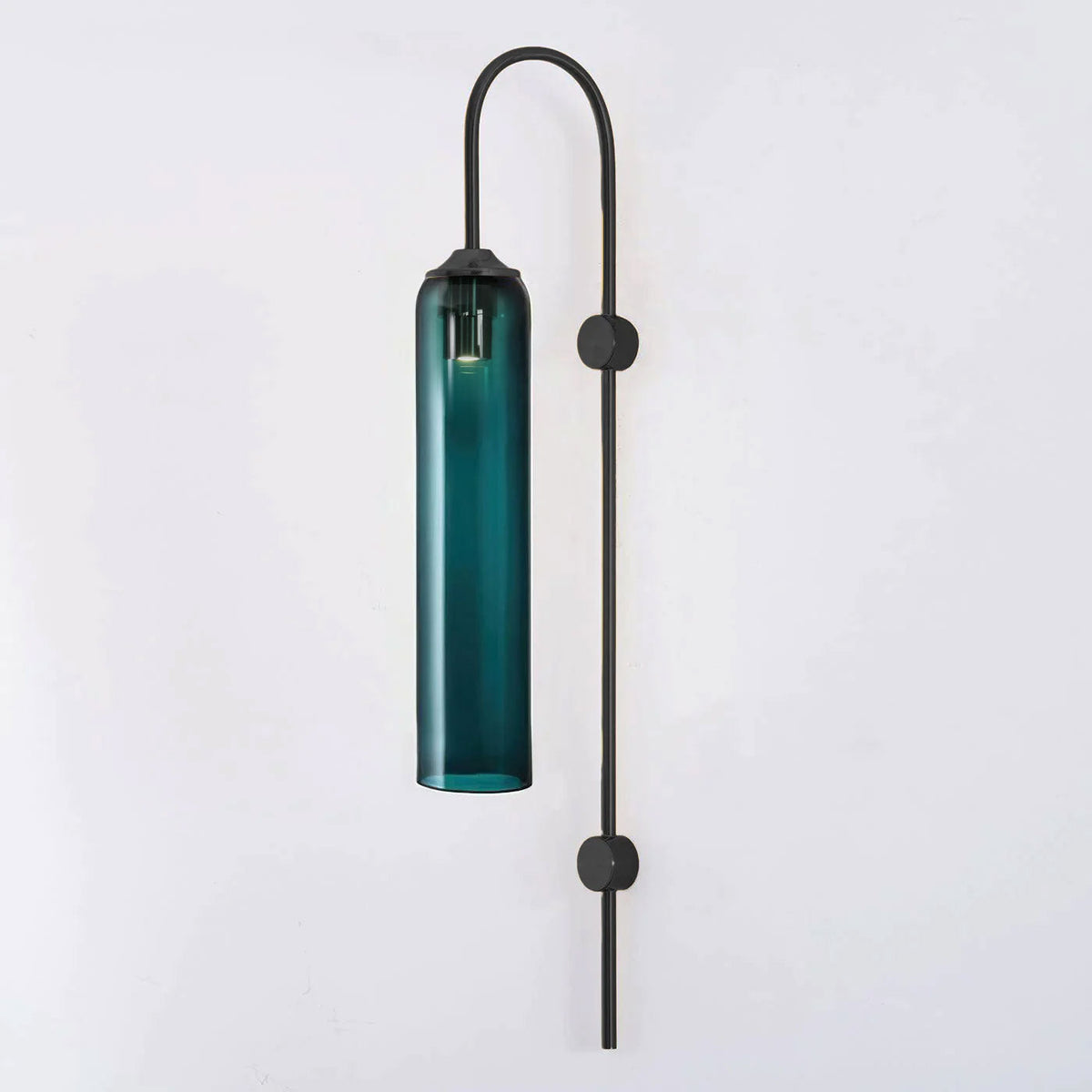 Contemporary Glass Wall Light - W 19cm x H 80cm Metal, Plug-In Wall Sconce, detail 58