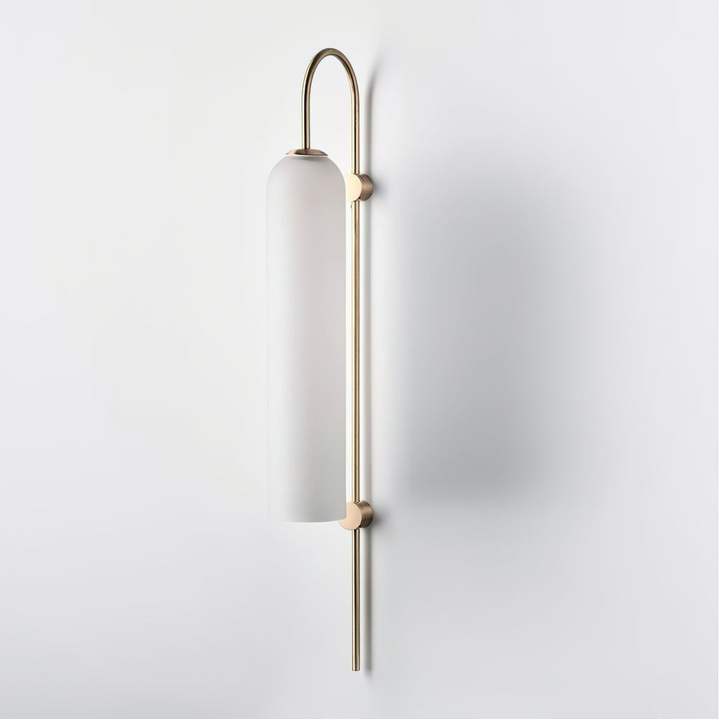 Contemporary Glass Wall Light - W 19cm x H 80cm Metal, Plug-In Wall Sconce, detail 27