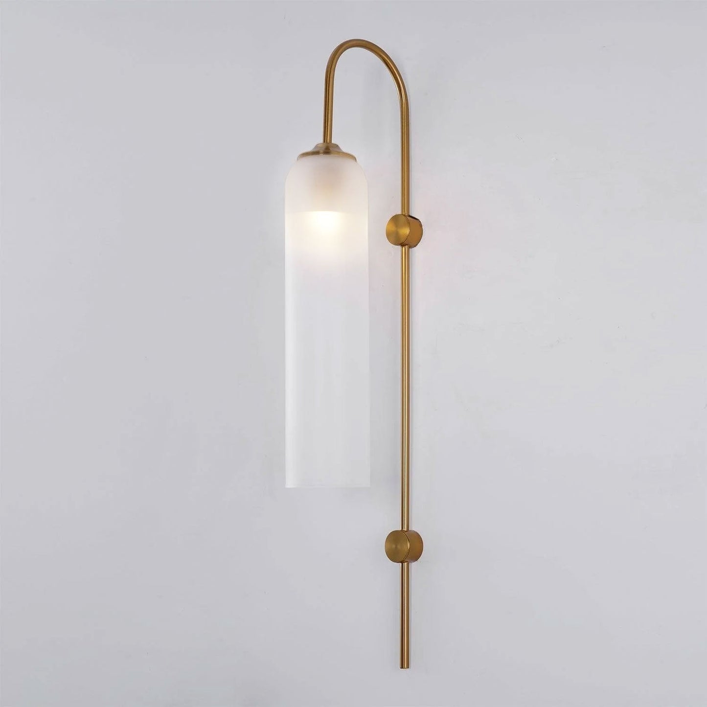 Contemporary Glass Wall Light - W 19cm x H 80cm Metal, Plug-In Wall Sconce, detail 65