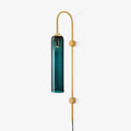 Contemporary Glass Plug-In Wall Light, Plug-In Wall Sconce, Metal, W 19cm x H 80cm