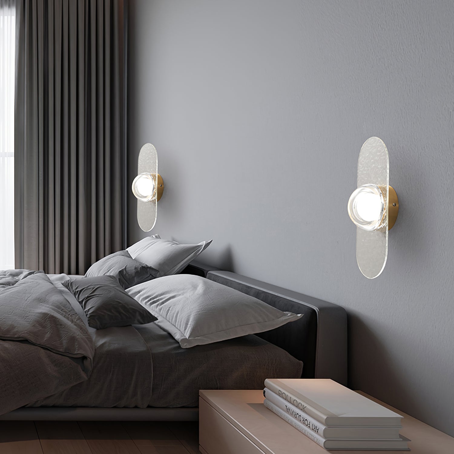 Modulo Brass Wall Light, Hardwired Wall Sconce, detail 18