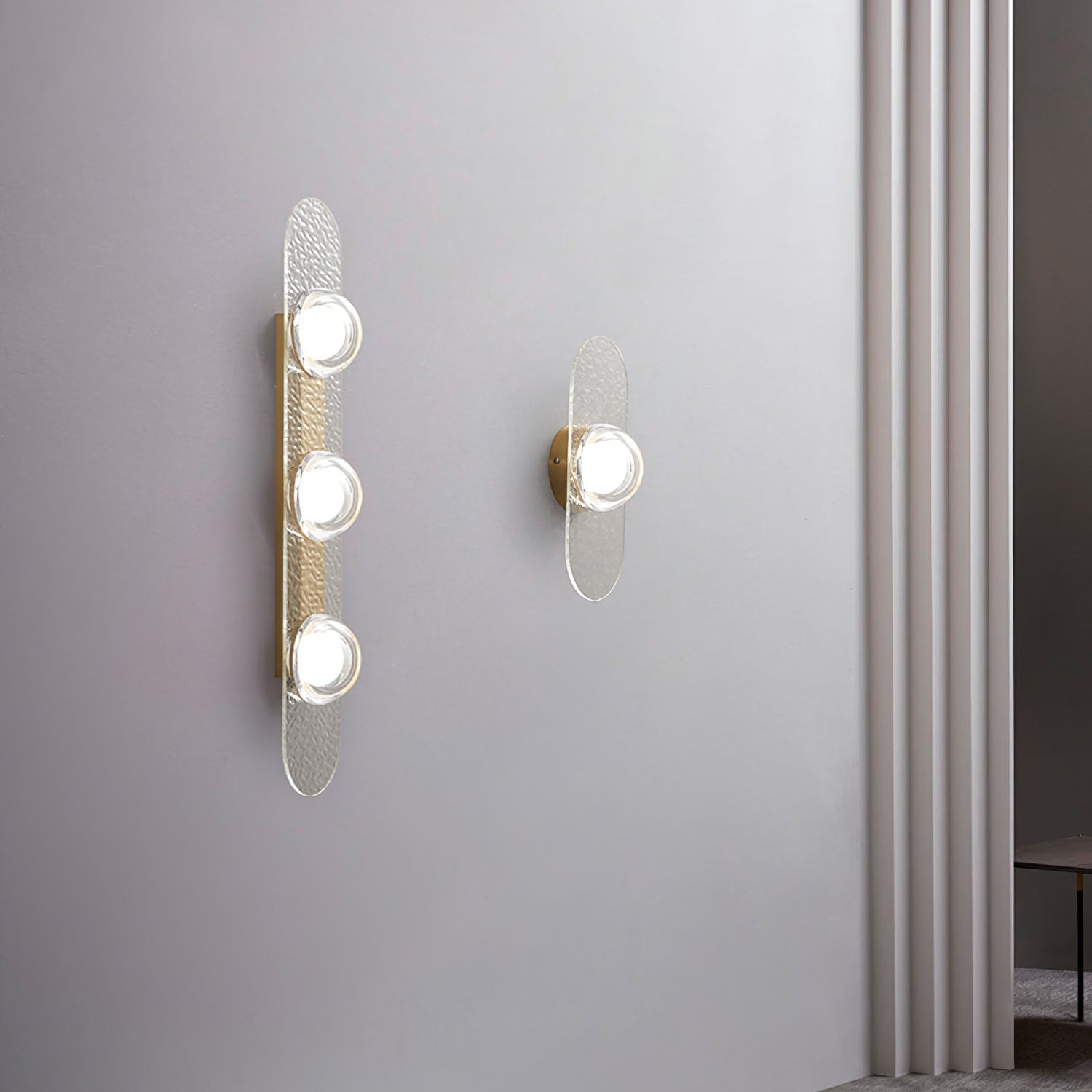 Modulo Brass Wall Light, Hardwired Wall Sconce, detail 17