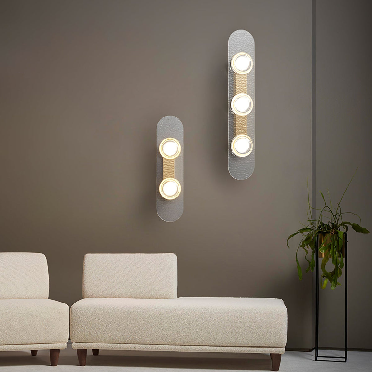 Modulo Brass Wall Light, Hardwired Wall Sconce, detail 14