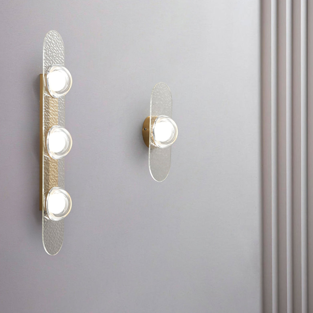 Modulo Brass Wall Light, Hardwired Wall Sconce, detail 3