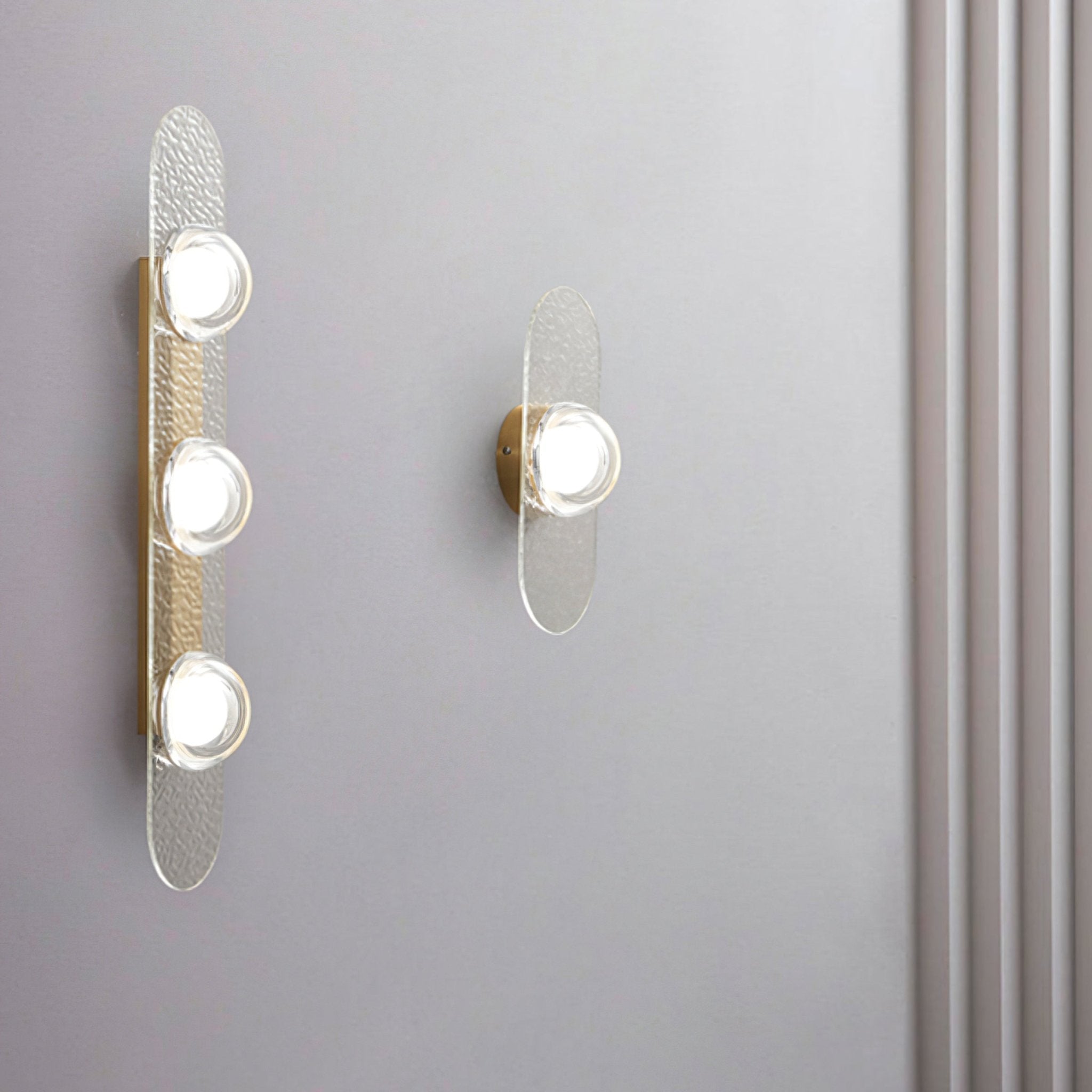 Modulo Brass Wall Light, Hardwired Wall Sconce, detail 3