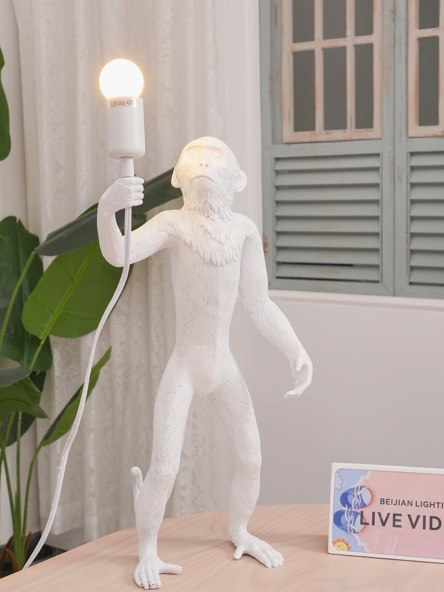 Monkey Table Light, Bedside Table Lamp, detail 8