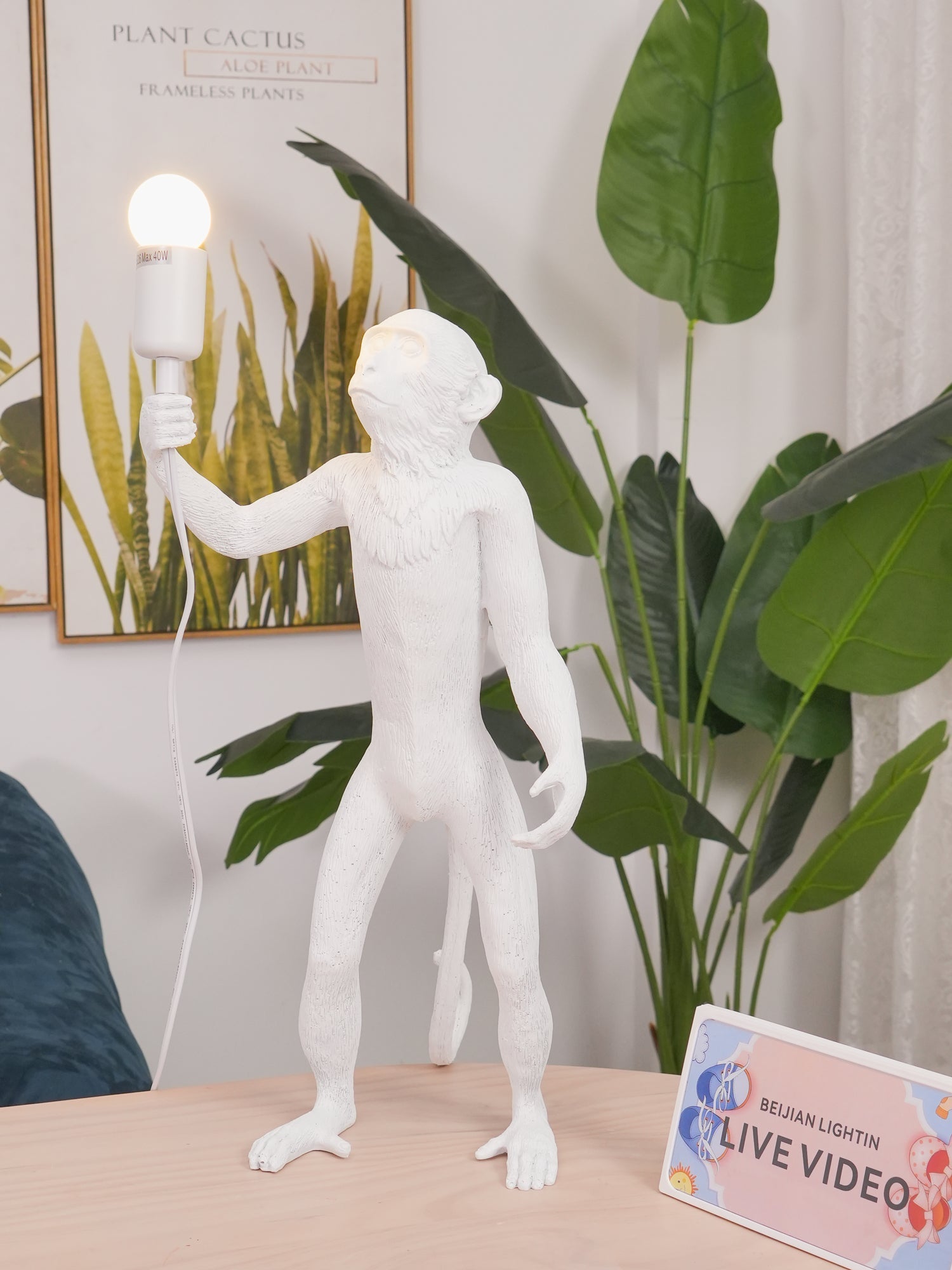 Monkey Table Light, Bedside Table Lamp, detail 10