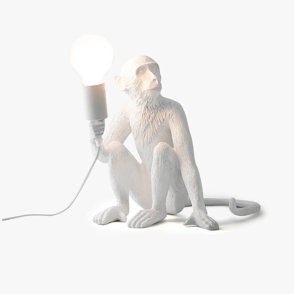 Monkey Table Light, Bedside Table Lamp, Resin, L 18.1″ x W 10.8″ x H 21.2″